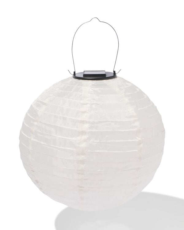 solar lampion ⌀28cm wit - 41800152 - HEMA