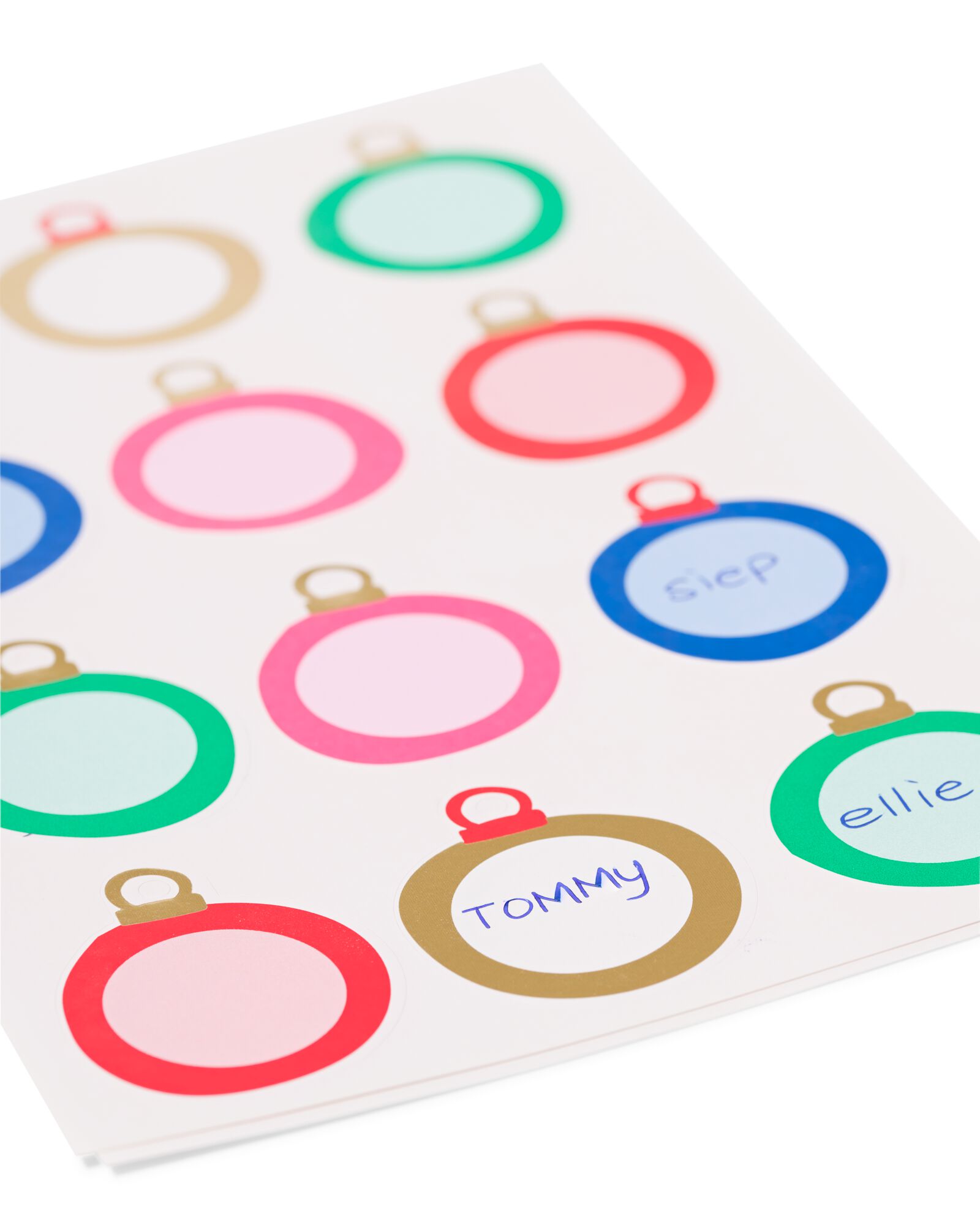 autocollants nominatifs boules de No&euml;l - 25300032 - HEMA