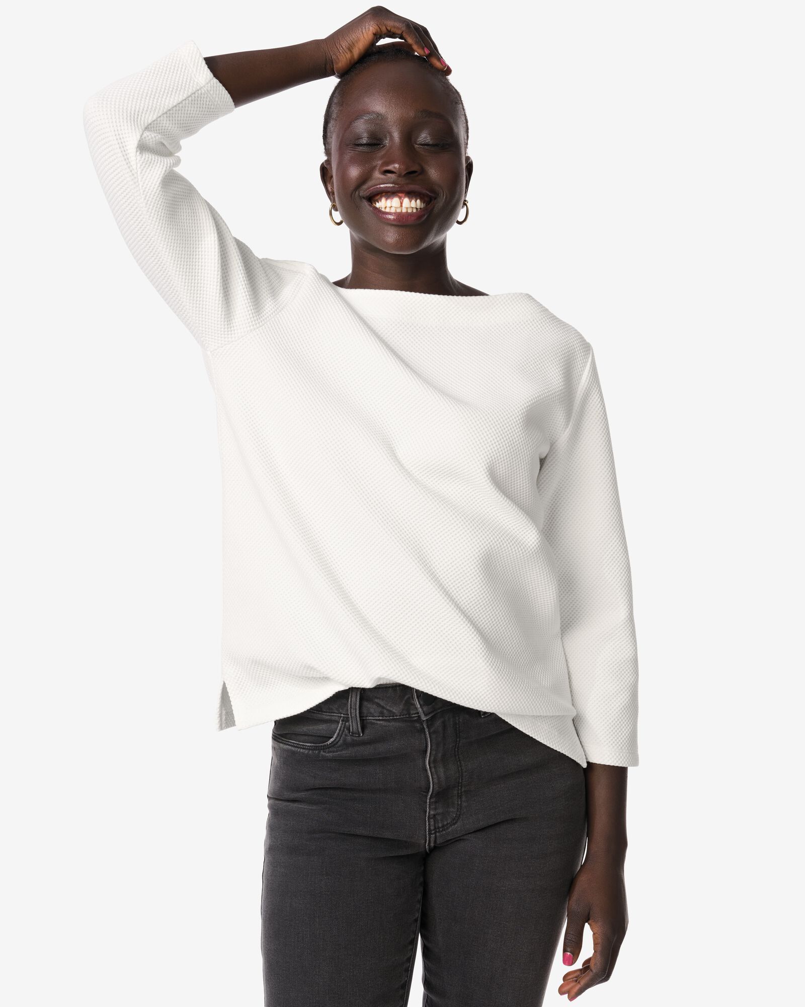 damesshirt Kacey wit wit - 36362060WHITE - HEMA