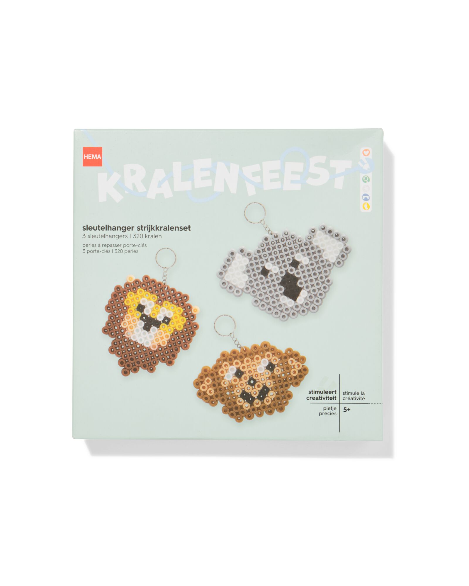 perles &agrave; repasser porte-cl&eacute;s animaux  - 15900525 - HEMA