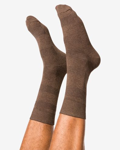 Herrensocken mit 3D-Streifen  braun braun - 4104790BROWN - HEMA
