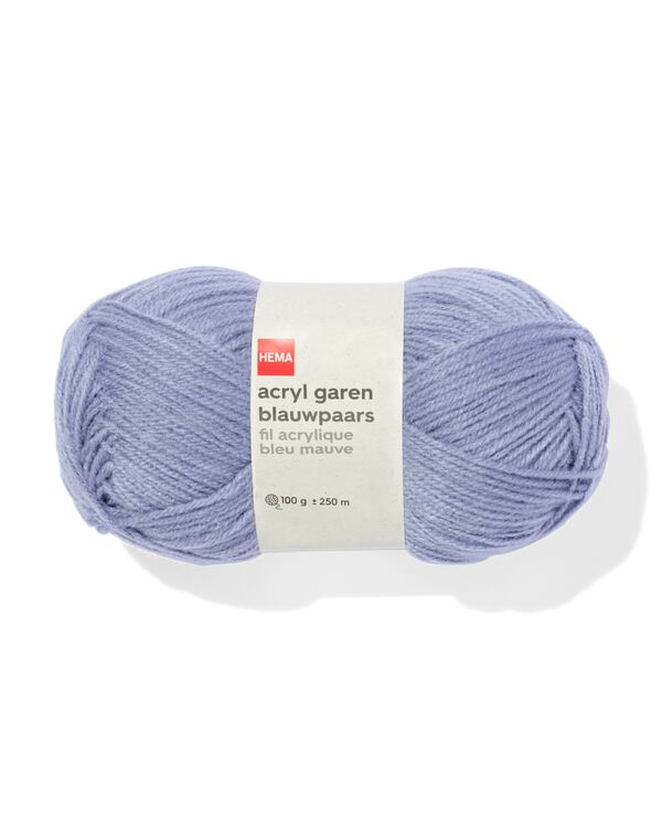 acryl garen blauwpaars 100gram 250meter - 60760009 - HEMA