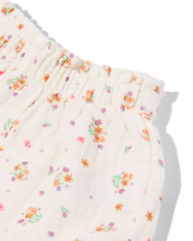 ensemble vêtements bébé tunique et short mousseline fleurs blanc cassé 62 - 33047551 - HEMA