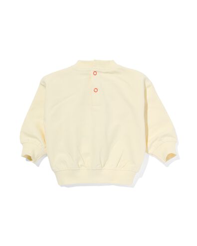 babysweater met tekst lichtgeel lichtgeel - 33038750LIGHTYELLOW - HEMA
