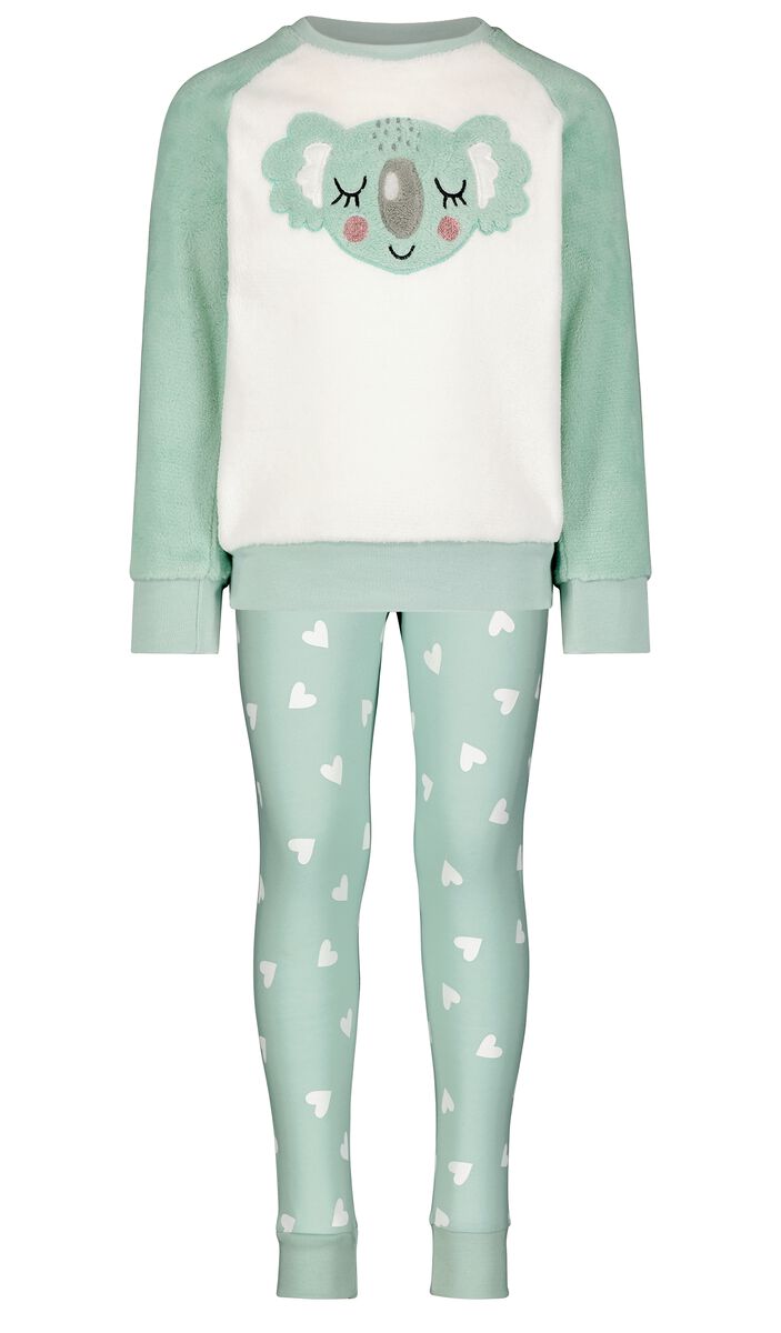 Kinder-Pyjama, Fleece, Koala hellblau hellblau - 1000025329 - HEMA