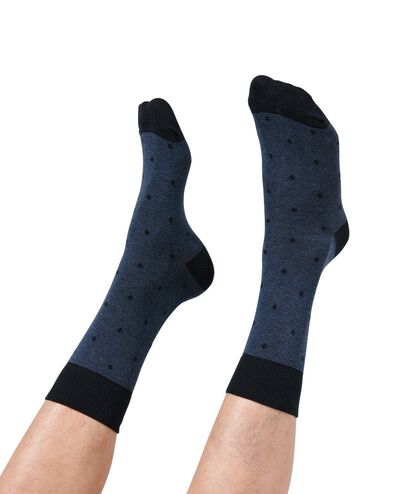 5er-Pack Herren-Socken, Punkte dunkelblau - 1000025310 - HEMA