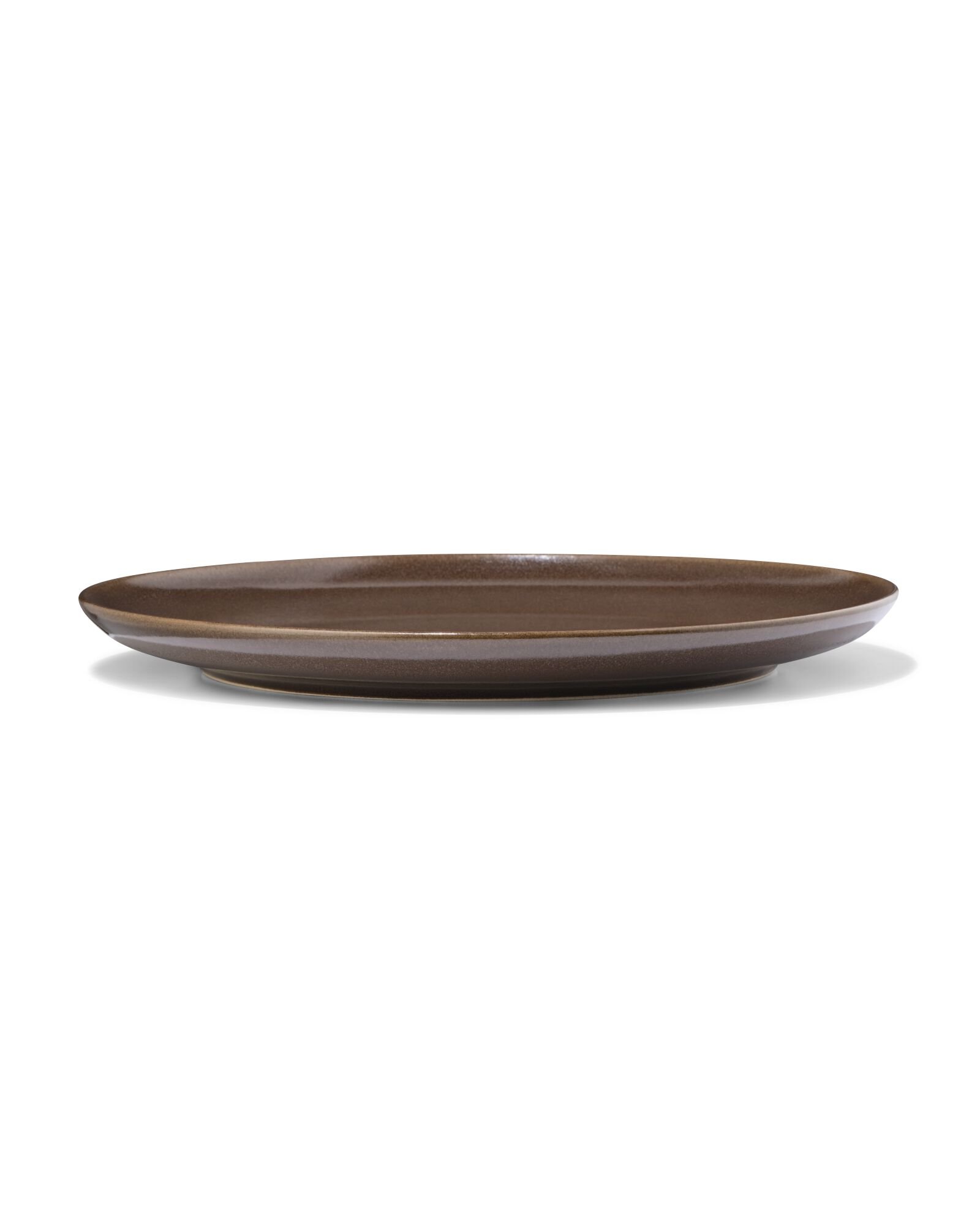 assiette ronde ⌀ 26 cm Puur &eacute;mail r&eacute;actif brun fonc&eacute; - 9650400 - HEMA