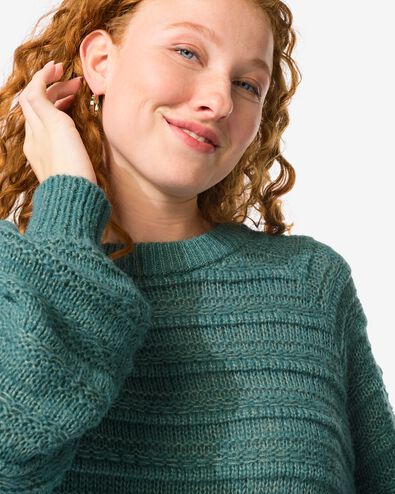 damestrui Hella rib groen groen - 36204440GREEN - HEMA