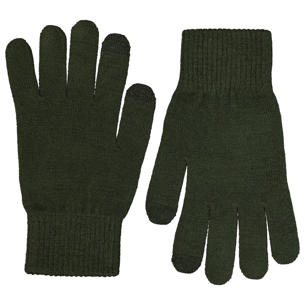 2 paires de gants homme touchscreen noir L/XL - 16500427 - HEMA