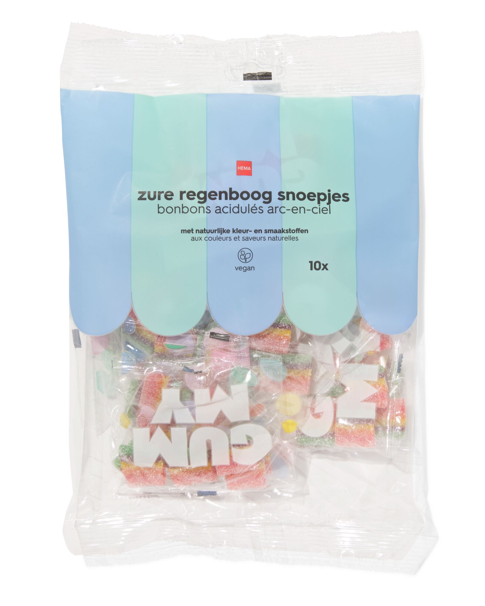 sachet &agrave; distribuer tapis acidul&eacute;s arc-en-ciel - 10 pi&egrave;ces - 10200203 - HEMA