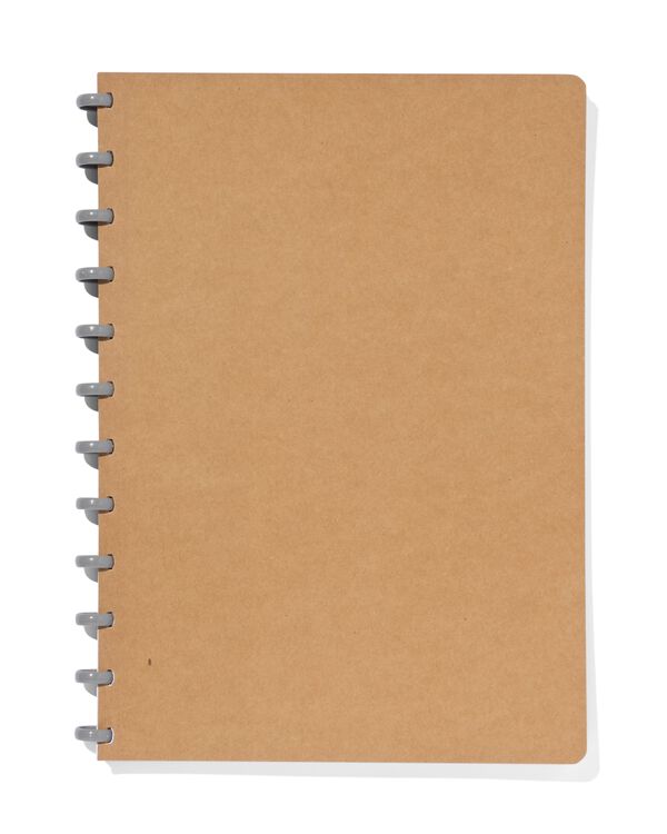 carnet &agrave; spirales A4 commercial quadrill&eacute; 4 x 8 mm kraft - 14150125 - HEMA