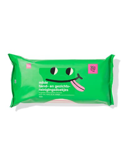 lingettes nettoyantes douces pour les mains et le visage - lot de 40 - 11730009 - HEMA
