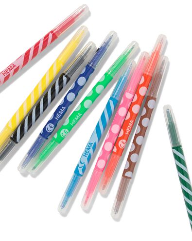tweepunt viltstiften 10 kleuren - 15900216 - HEMA
