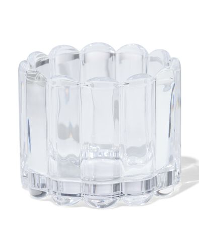 verre pour bougie parfum&eacute;e ⌀12x10cm nervur&eacute; transparent - 13507548 - HEMA
