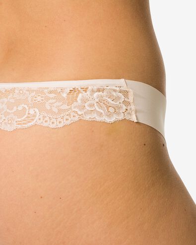 damesstring micro met kant lichtroze - 19640955LIGHTPINK - HEMA