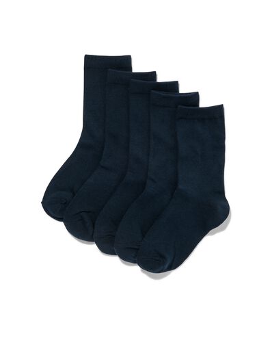 5 paires de chaussettes femme bleu foncé 35/38 - 4230181 - HEMA