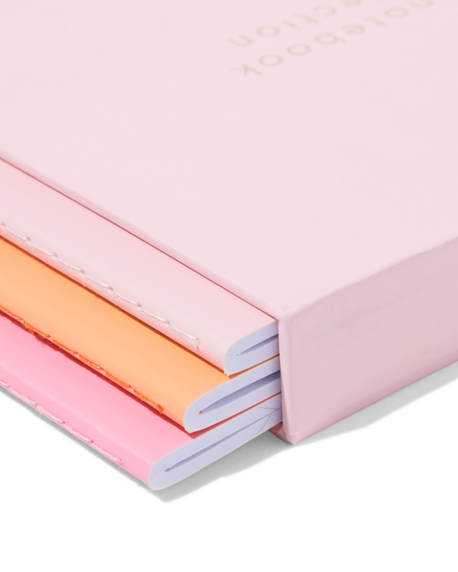 cahiers A5 lign&eacute;s rose &ndash; 3 pi&egrave;ces - 14100243 - HEMA