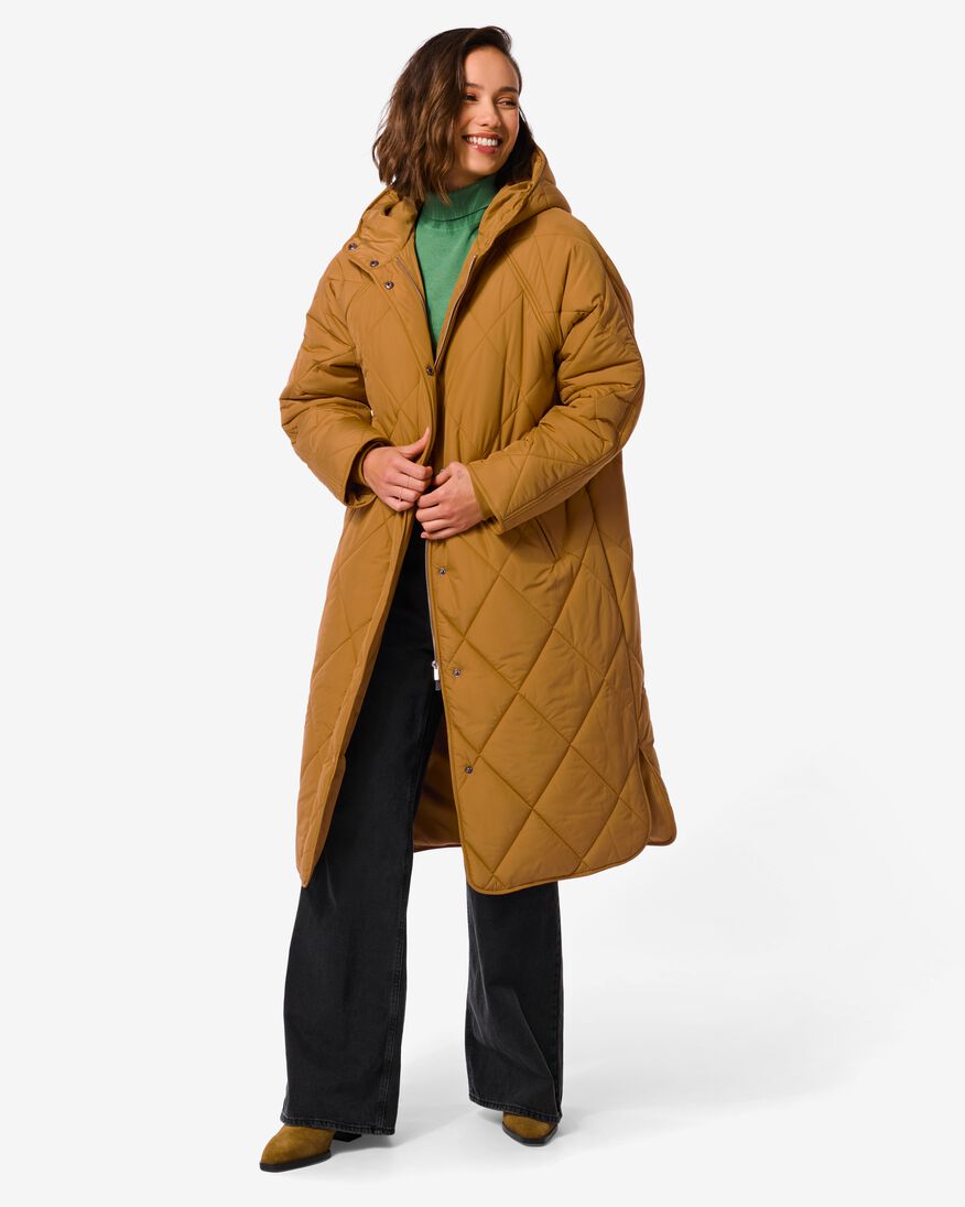 manteau femme Pippa matelassé avec col marron marron - 36296960BROWN - HEMA