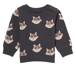 Newborn-Sweatshirt, Fuchs dunkelgrau dunkelgrau - 1000029163 - HEMA