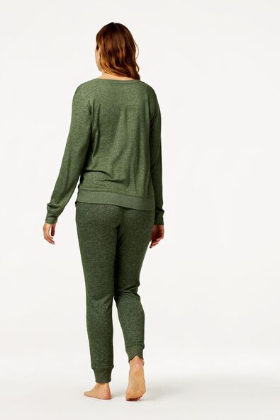 t-shirt de nuit femme sweat vert - 1000018754 - HEMA
