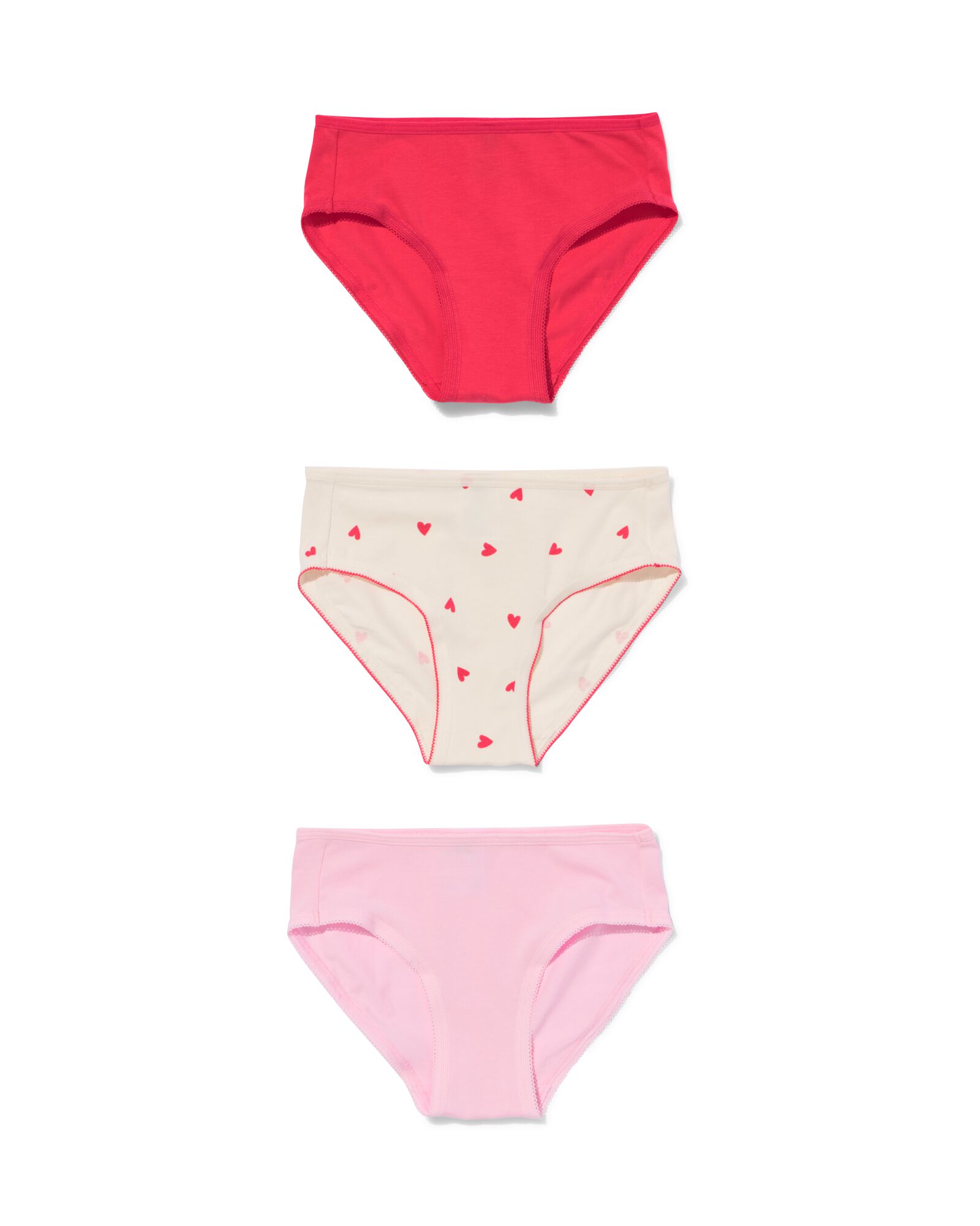 kinderslips harten - 3 stuks roze roze - 19310670PINK - HEMA