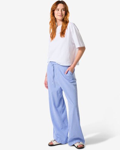 Damenhose Sally, Wide Leg, gestreift bunt - 36219485MULTI - HEMA