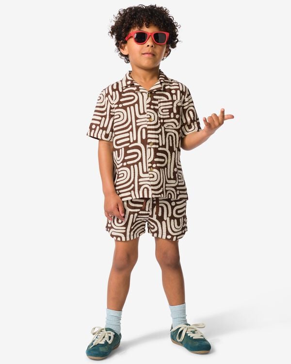 short enfant coupe droite marron marron - 30716203BROWN - HEMA