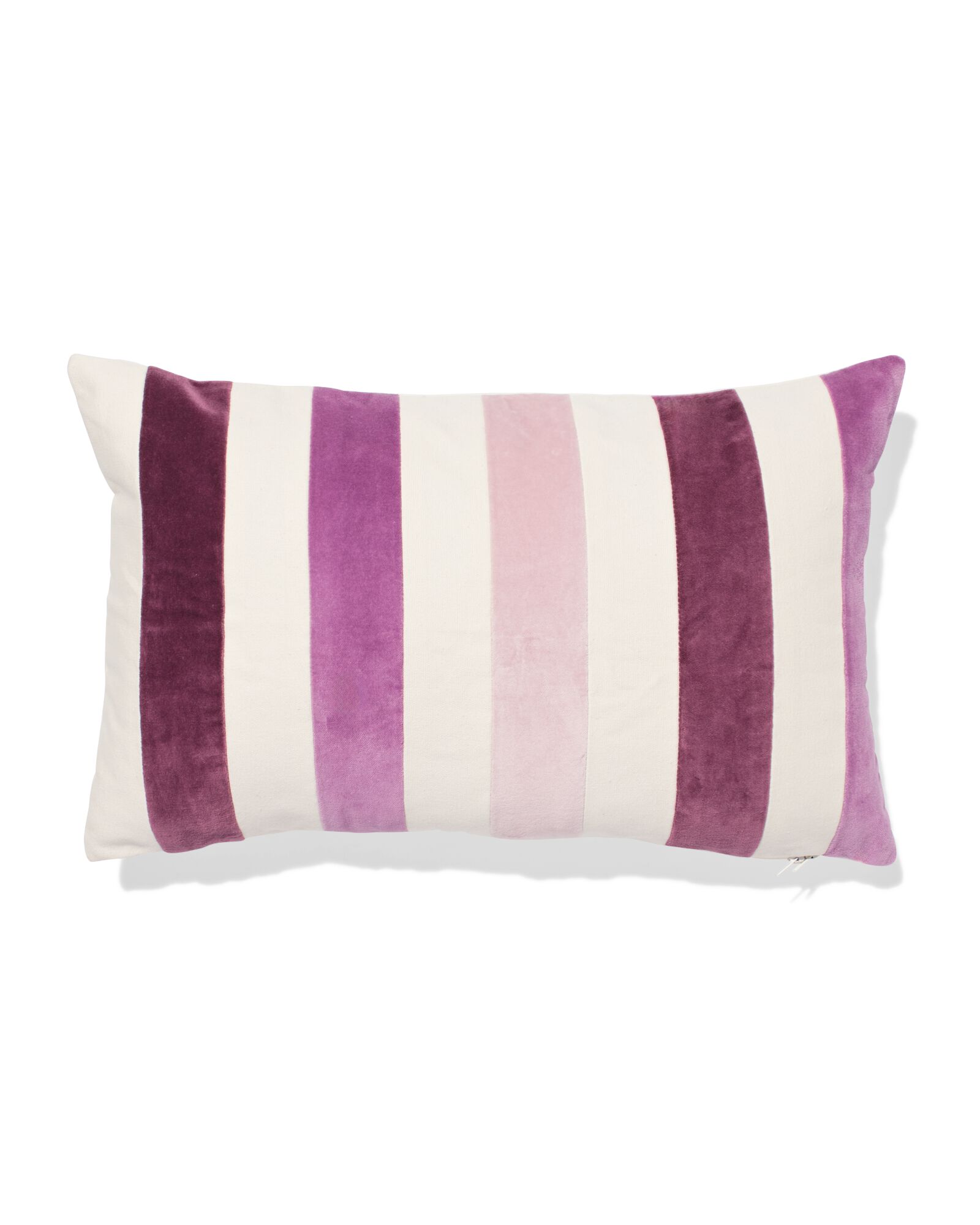 housse de coussin 50x30cm velours rayures rose - 7325155 - HEMA