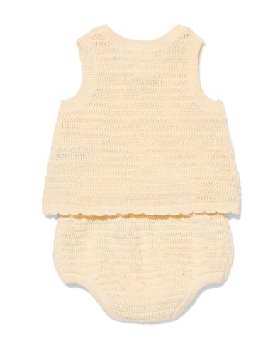 newborn kledingset fijngebreid ecru ecru - 33451620ECRU - HEMA