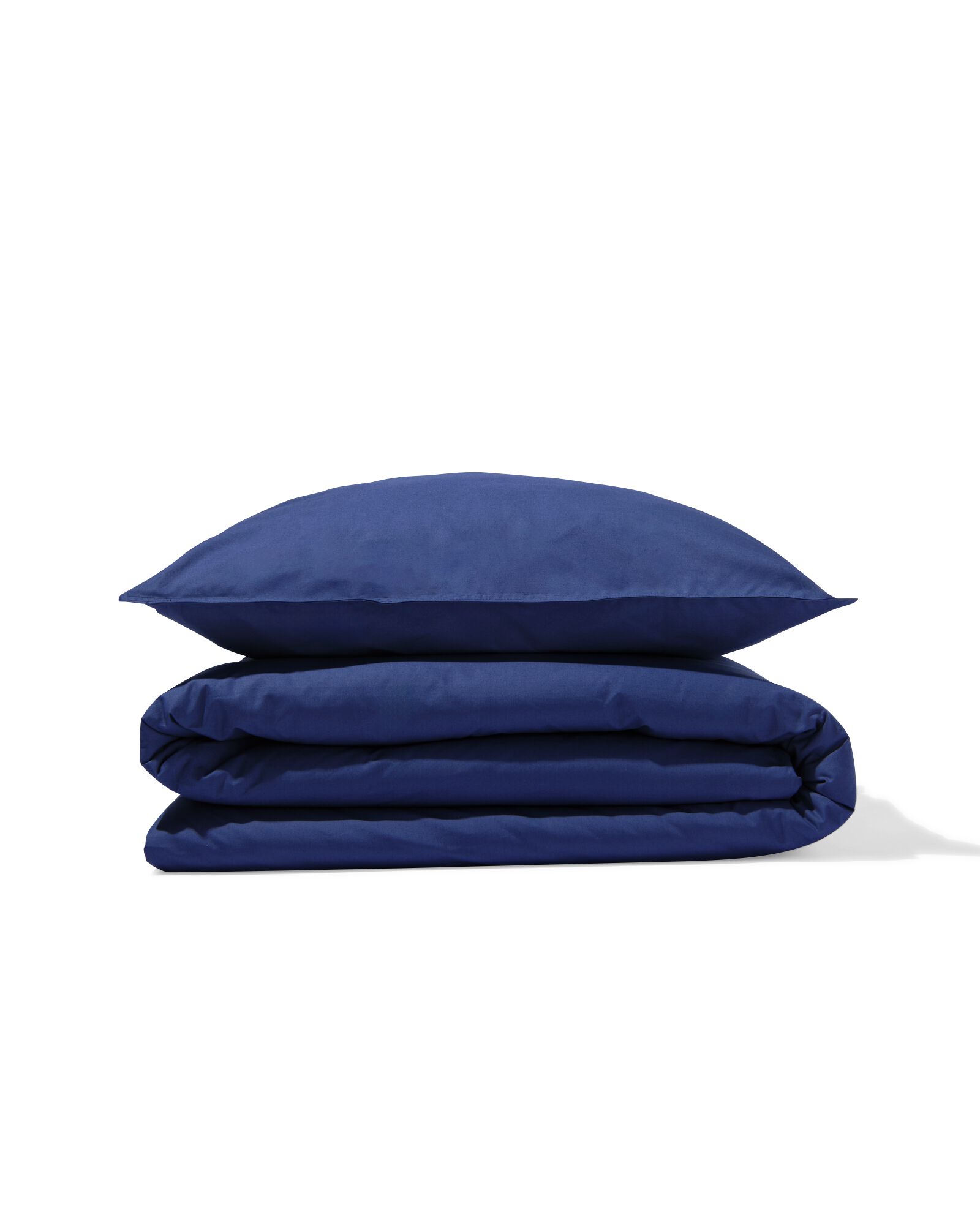 dekbedovertrek 140x200/220cm hotel katoen percal donkerblauw - 5750167 - HEMA