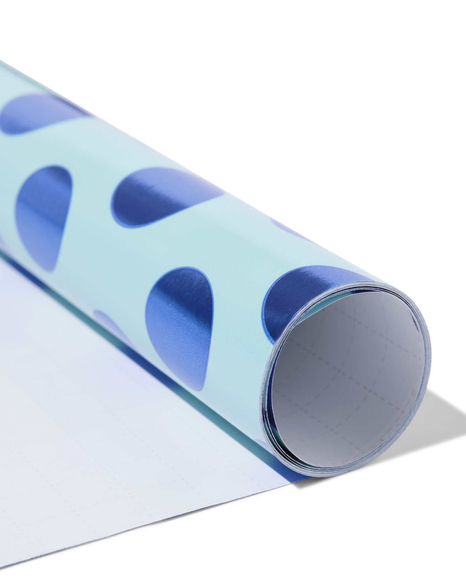 cadeaupapier 200x70cm stippen blauw - 14701196 - HEMA