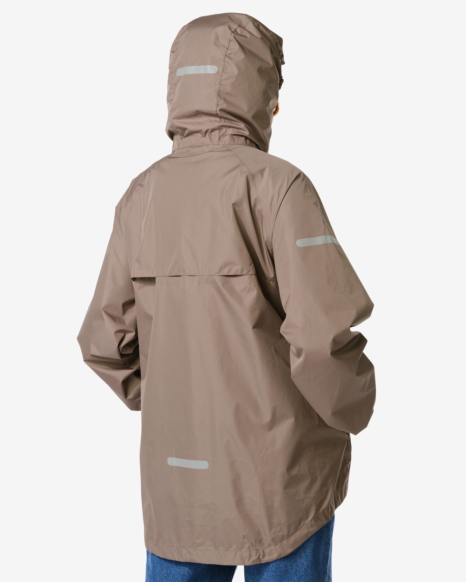 regenjas voor volwassenen ademend en lichtgewicht taupe - 34450090TAUPE - HEMA