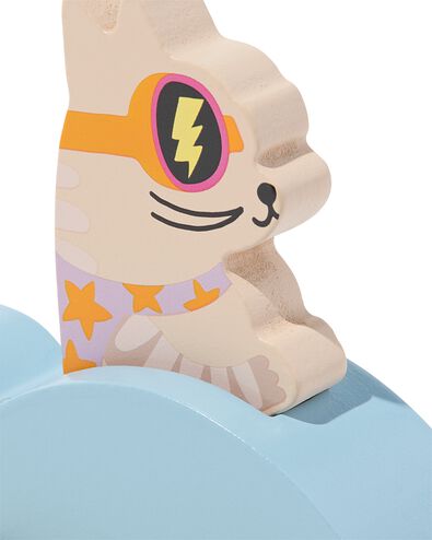 auto met superheld kat 10x12x6.5cm hout - 15100491 - HEMA