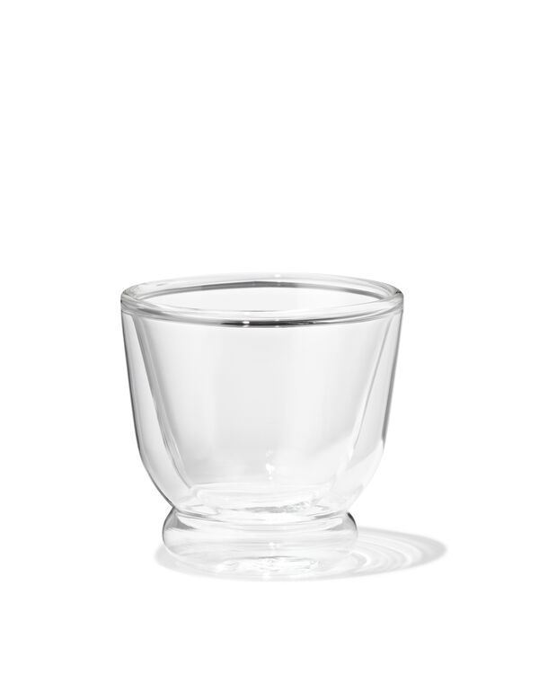 mug espresso 100 ml verre borosilicate double paroi empilable - 80660345 - HEMA