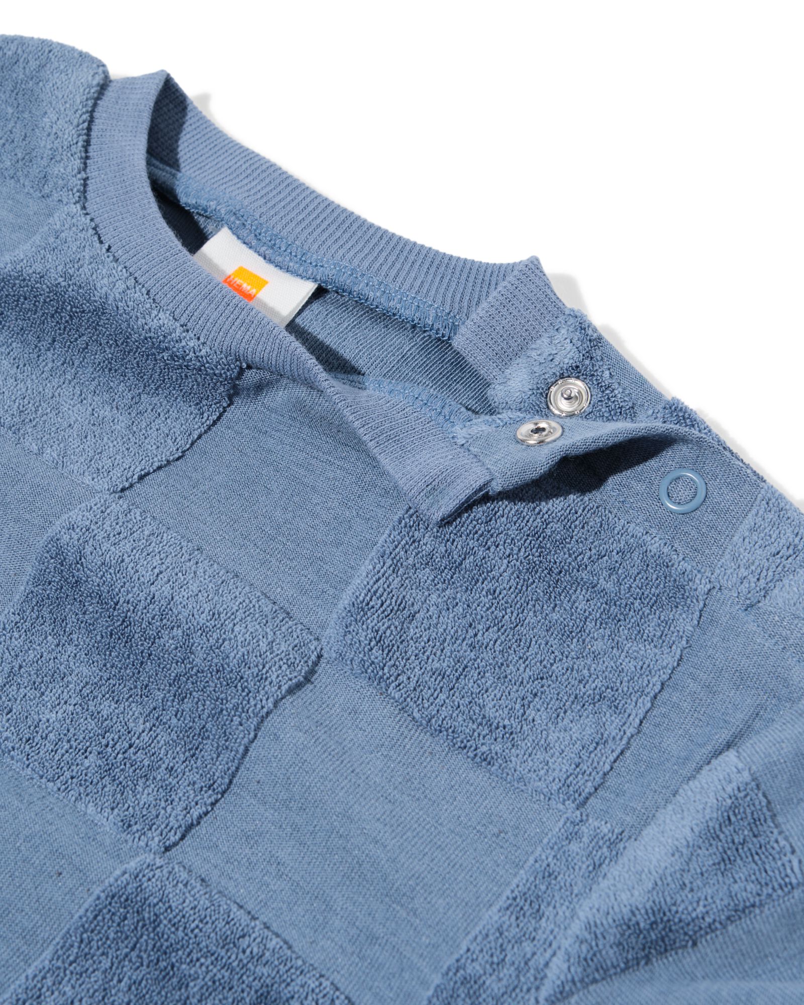 Babypulli aus Frottee mit Farbkontrasten blau blau - 33183770BLUE - HEMA