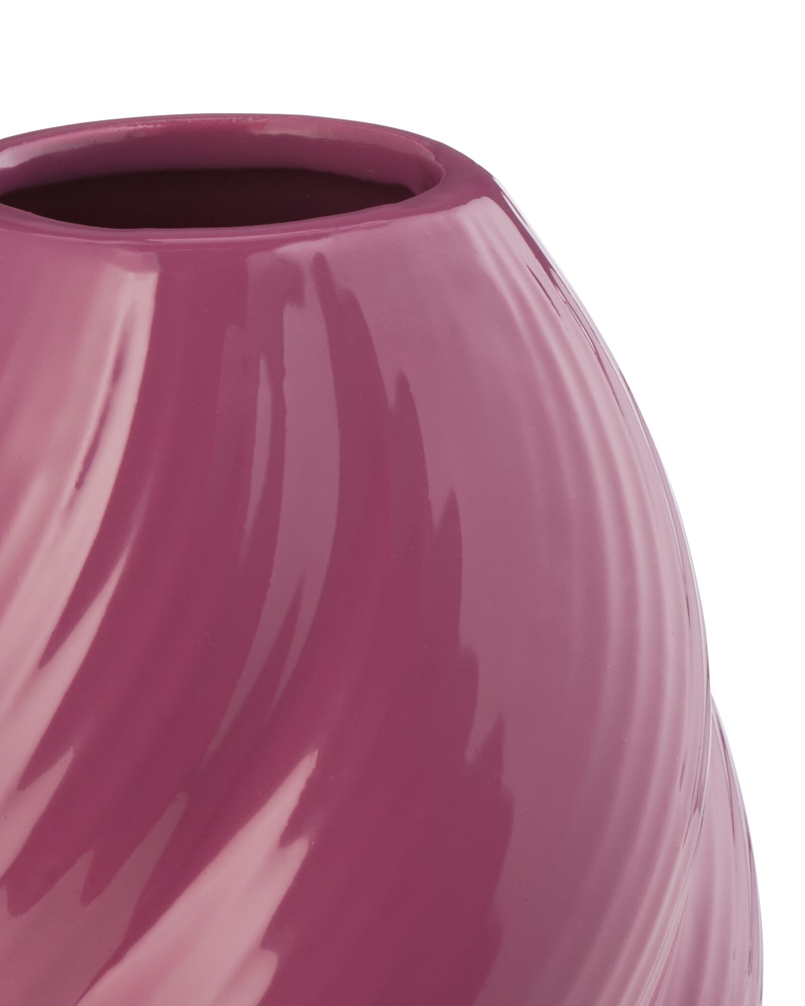 vase pour b&acirc;tonnets parfum&eacute;s ⌀7x10cm c&eacute;ramique twist aubergine - 13507543 - HEMA