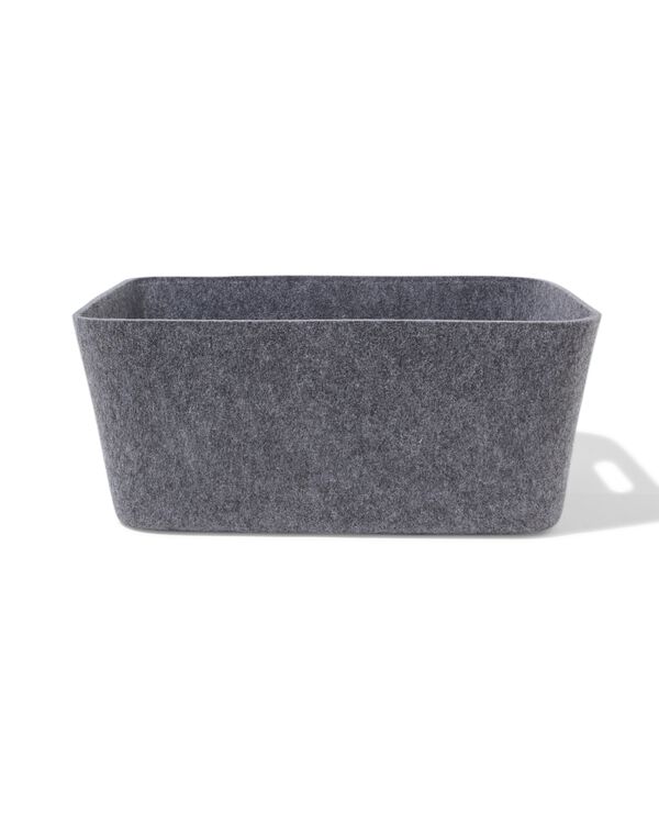 panier de rangement 25x33x14 cm M feutre gris - 39800088 - HEMA