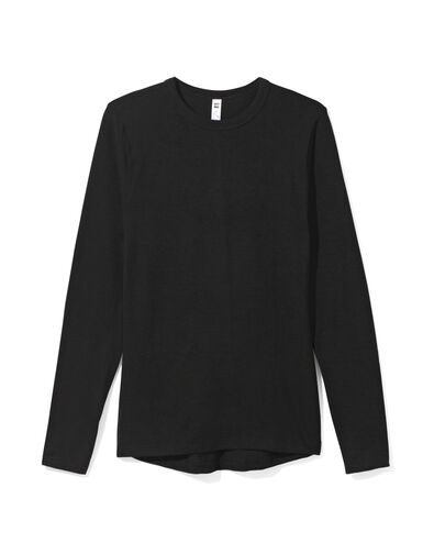 t-shirt thermique femme noir L - 19669828 - HEMA