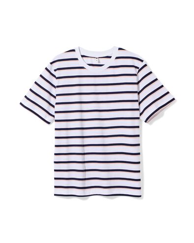 Damen-T-Shirt Larissa, gestreift wei&szlig; wei&szlig; - 36210330WHITE - HEMA