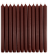 lange huishoudkaarsen Ø2.2x29 - 12 stuks donkerrood donkerrood - 1000015440 - HEMA