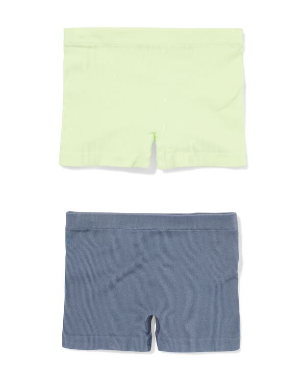 Kinder-Boxershorts nahtlos gerippt - 2 St&uuml;ck limettengr&uuml;n - 19317370LIME - HEMA