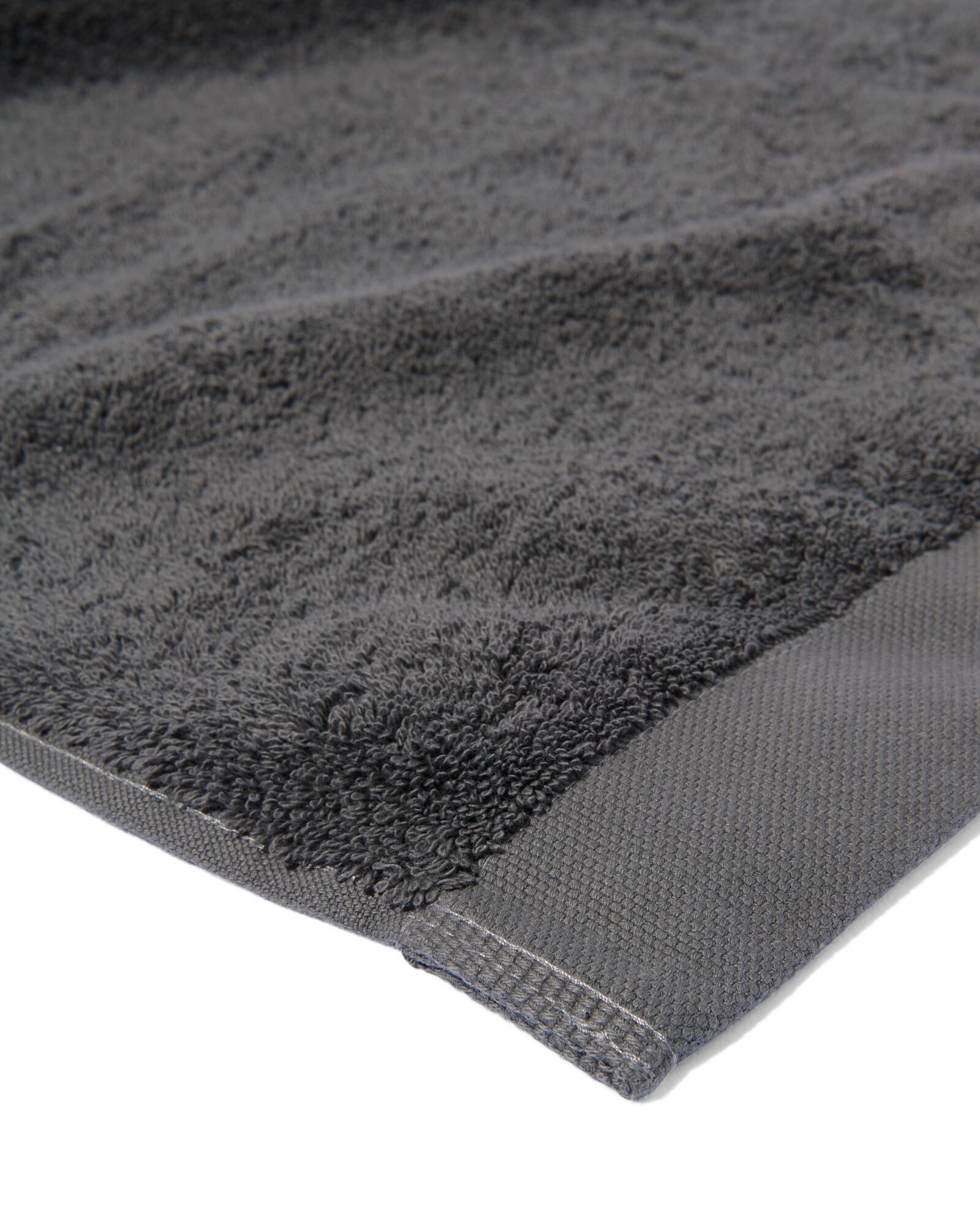 handdoek - 50 x 100 cm - hotel extra zacht - donkergrijs uni donkergrijs handdoek 50 x 100 - 5220031 - HEMA