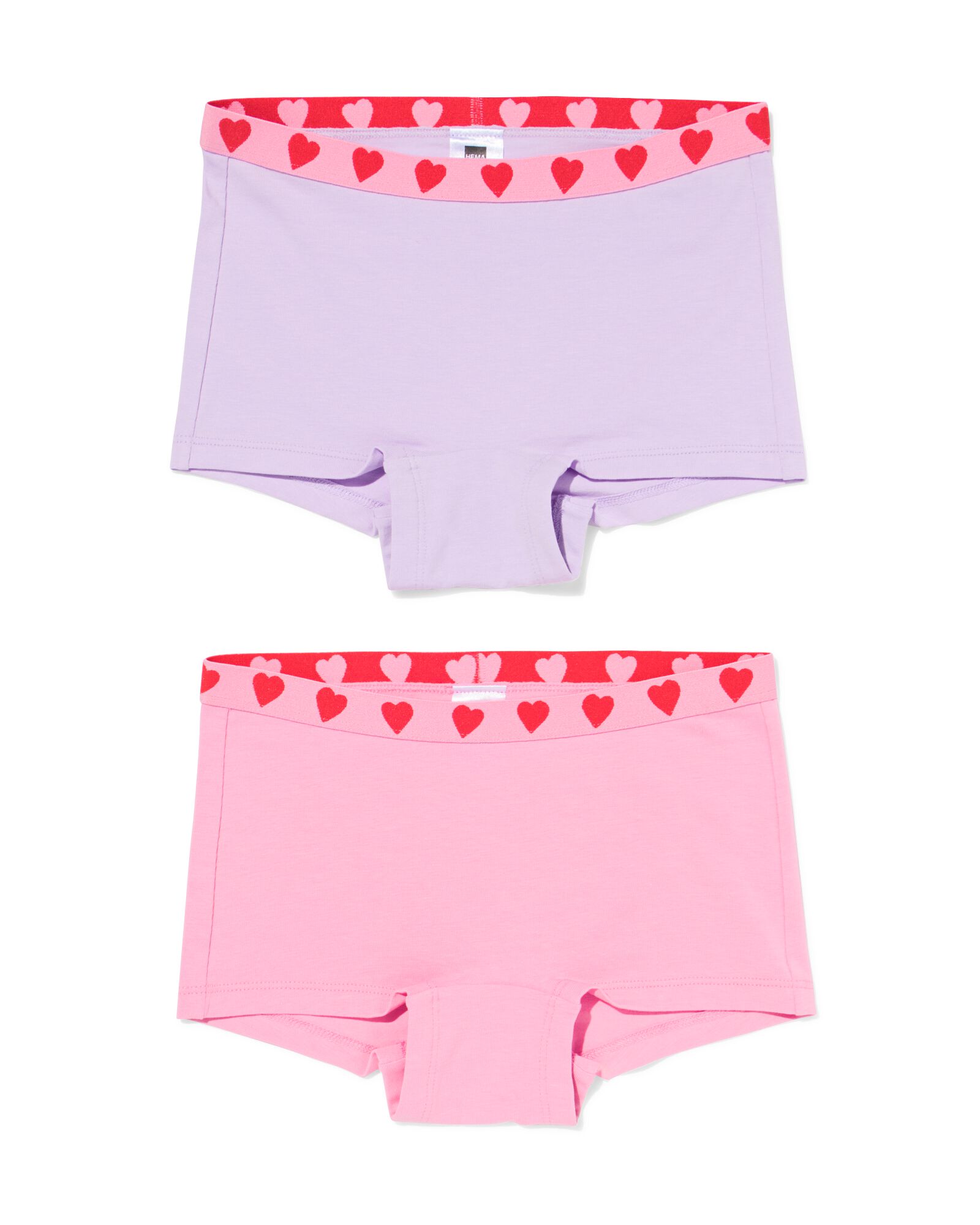 Kinder-Boxershorts, Herzen &ndash; 2 St&uuml;ck rosa rosa - 19302060PINK - HEMA