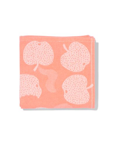 Geschirrtuch 65&nbsp;x&nbsp;65&nbsp;cm Baumwolle Apfel, Korallenrot - 5440006 - HEMA