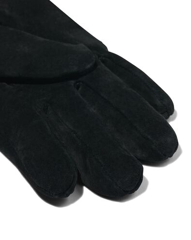 Damen-Wildlederhandschuhe schwarz L - 16460328 - HEMA