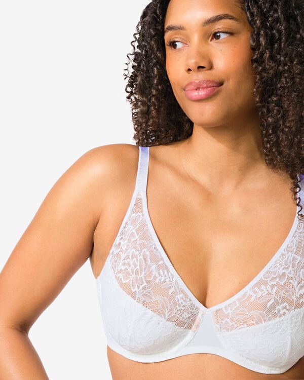 soutien-gorge dentelle non pr&eacute;form&eacute; avec armatures  blanc blanc - 21805885WHITE - HEMA