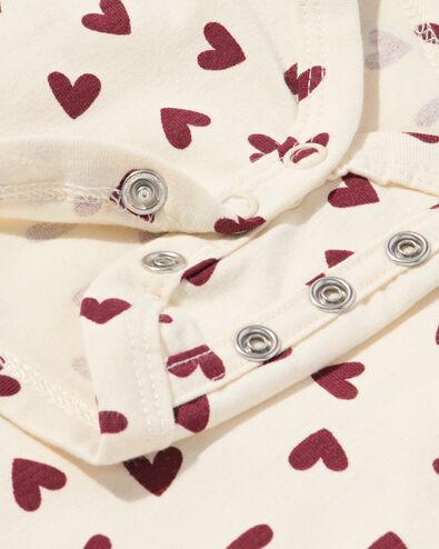 body crois&eacute; &eacute;volutif nouveau-n&eacute; petits c&oelig;urs &eacute;cru &eacute;cru - 33448120ECRU - HEMA