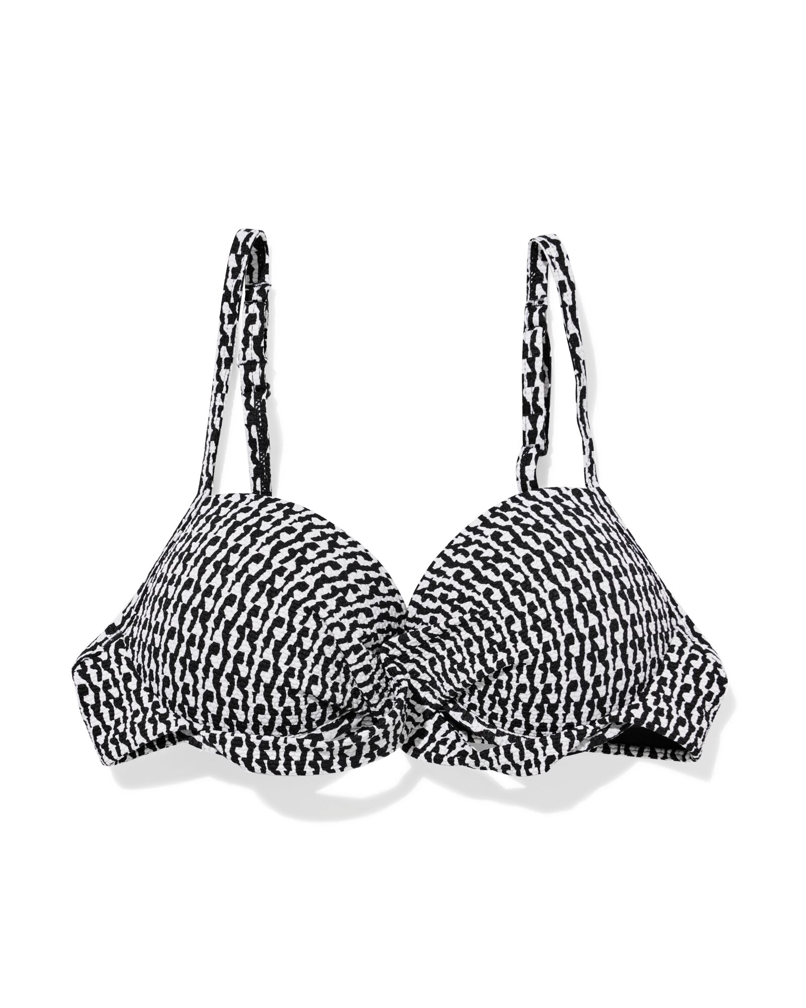 damesbikinitop beugel cup A-E zwart/wit - 22352250BLACKWHITE - HEMA