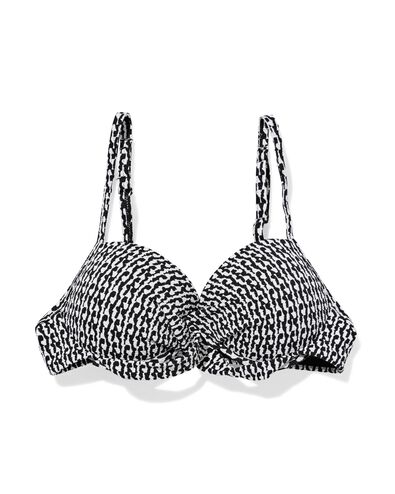damesbikinitop beugel cup A-E zwart/wit - 22352250BLACKWHITE - HEMA
