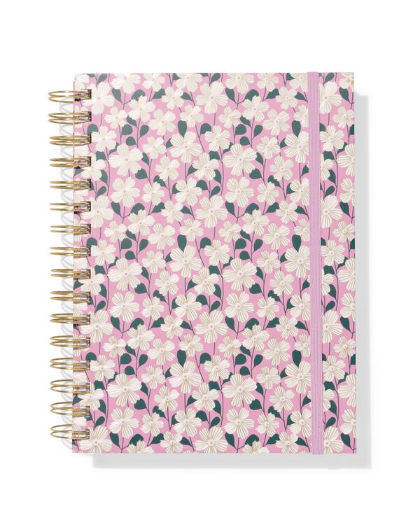 Collegeblock 4-in-1, DIN A5, liniert, Blumen - 14100211 - HEMA